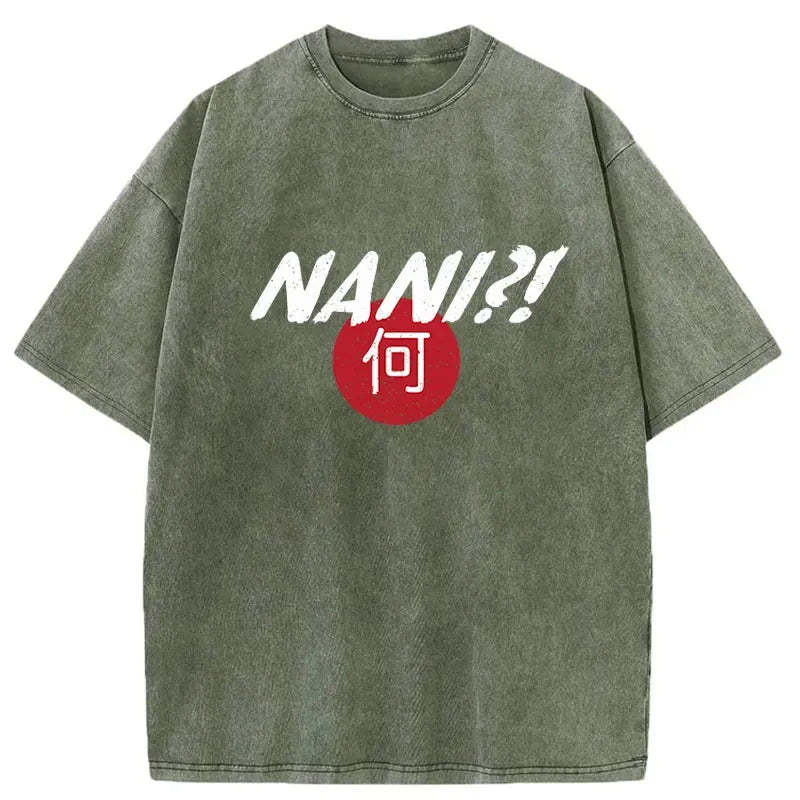 Tokyo-Assassin Nani Japanese Kanji Washed T-Shirt-Tokyo Assassin