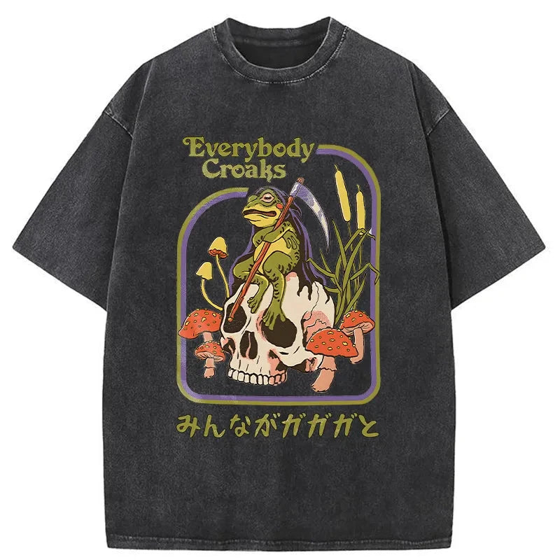 Tokyo-Assassin Death Frog Japan Washed T-Shirt-Tokyo-Assassin