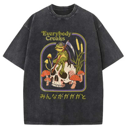 Tokyo-Assassin Death Frog Japan Washed T-Shirt-Tokyo-Assassin