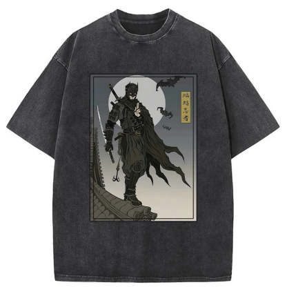 Tokyo-Assassin Japanese Batman Ninja Washed T-Shirt-Tokyo-Assassin