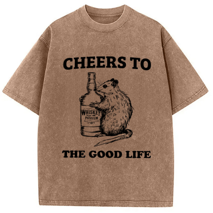 Tokyo-Assassin Cheese To The Good Life Washed T-Shirt-Tokyo Assassin