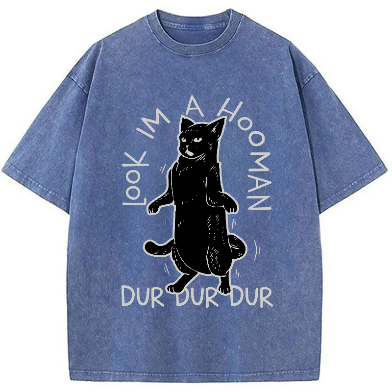 Tokyo-Assassin Dancing Cat Washed T-Shirt-Tokyo-Assassin