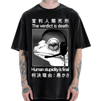 Tokyo-Assassin Frog Judge Vintage Washed T-shirt