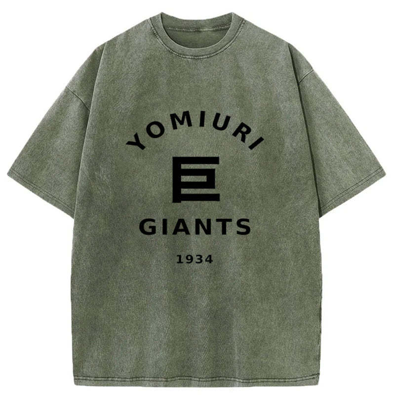 Tokyo-Assassin Tokyo Yomiuri Giants Japanese Washed T-Shirt-Tokyo-Assassin