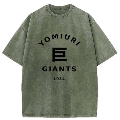 Tokyo-Assassin Tokyo Yomiuri Giants Japanese Washed T-Shirt-Tokyo-Assassin