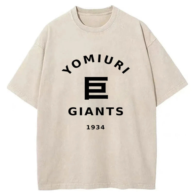 Tokyo-Assassin Tokyo Yomiuri Giants Japanese Washed T-Shirt-Tokyo-Assassin