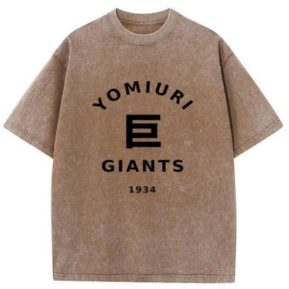 Tokyo-Assassin Tokyo Yomiuri Giants Japanese Washed T-Shirt-Tokyo-Assassin