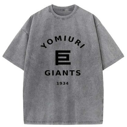 Tokyo-Assassin Tokyo Yomiuri Giants Japanese Washed T-Shirt-Tokyo-Assassin