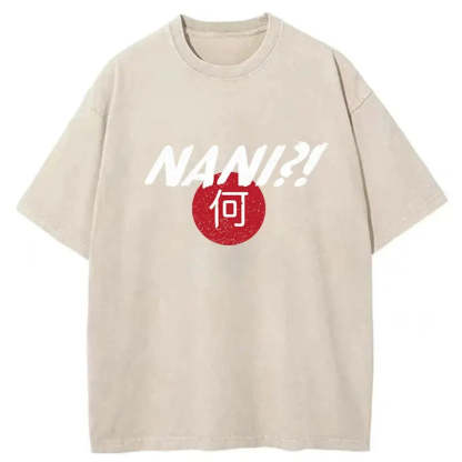 Tokyo-Assassin Nani Japanese Kanji Washed T-Shirt-Tokyo Assassin