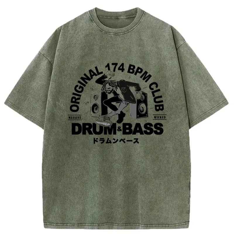 Tokyo-Assassin Drum&Bass Japan Washed T-Shirt-Tokyo-Assassin