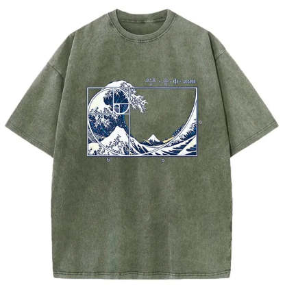 Tokyo-Assassin Ukiyoe Waves Japan Washed T-Shirt-Tokyo-Assassin
