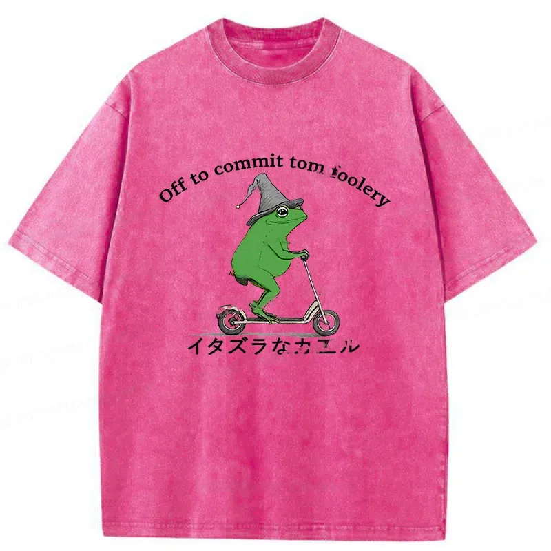 Tokyo-Assassin Stupid Frog Washed T-Shirt-Tokyo-Assassin