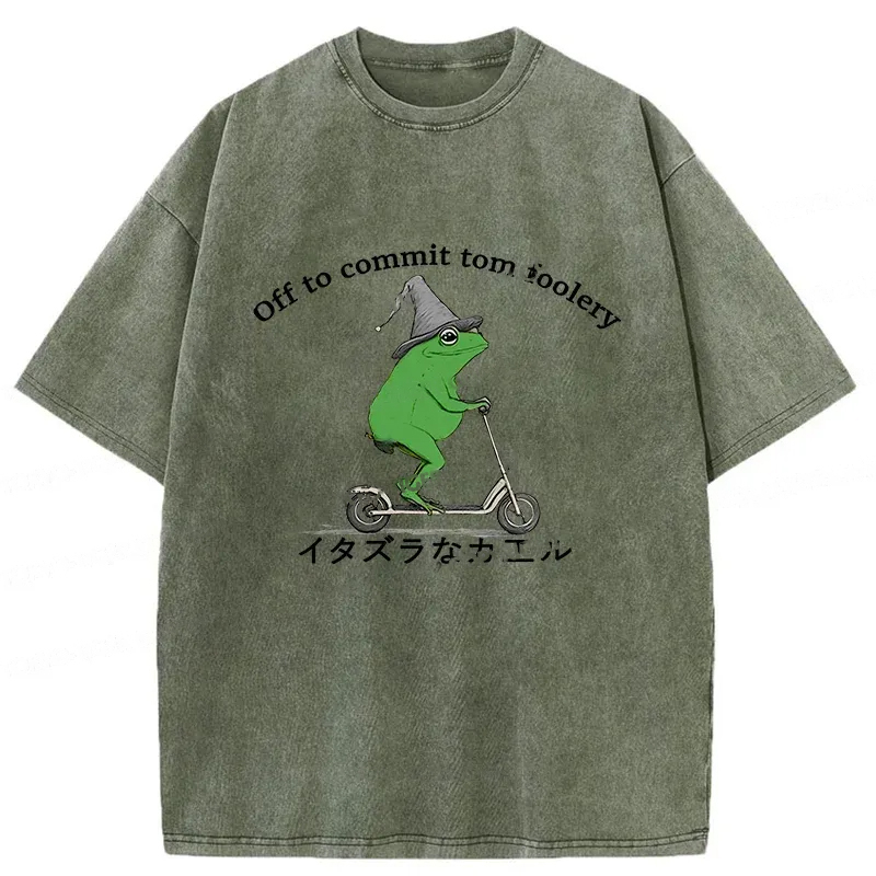 Tokyo-Assassin Stupid Frog Washed T-Shirt-Tokyo-Assassin