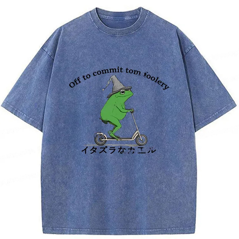 Tokyo-Assassin Stupid Frog Washed T-Shirt-Tokyo-Assassin