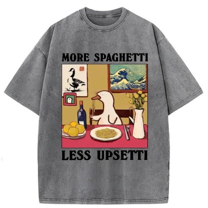 Tokyo-Assassin More Spaghetti Less Upsetti Goose Washed T-Shirt-Tokyo-Assassin
