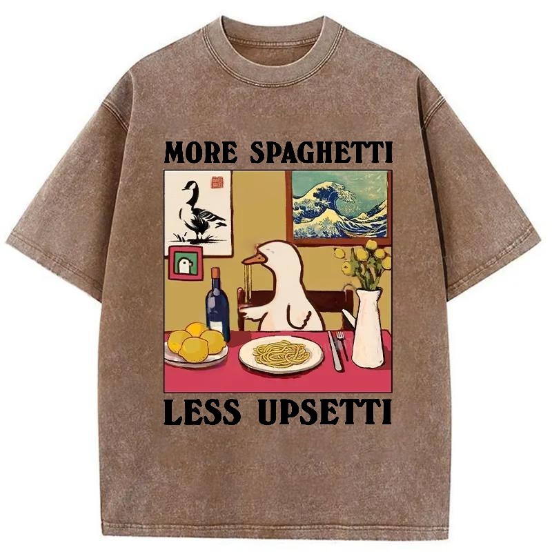Tokyo-Assassin More Spaghetti Less Upsetti Goose Washed T-Shirt-Tokyo-Assassin