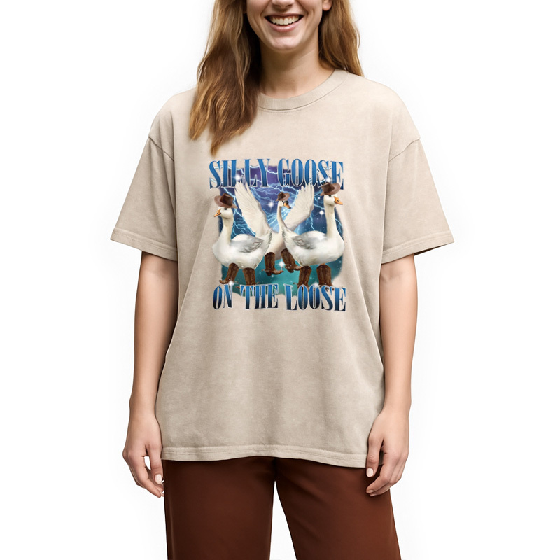 Tokyo-Assassin Cowboy Goose Washed T-Shirt-Tokyo-Assassin