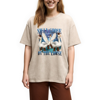 Tokyo-Assassin Cowboy Goose Washed T-Shirt-Tokyo-Assassin