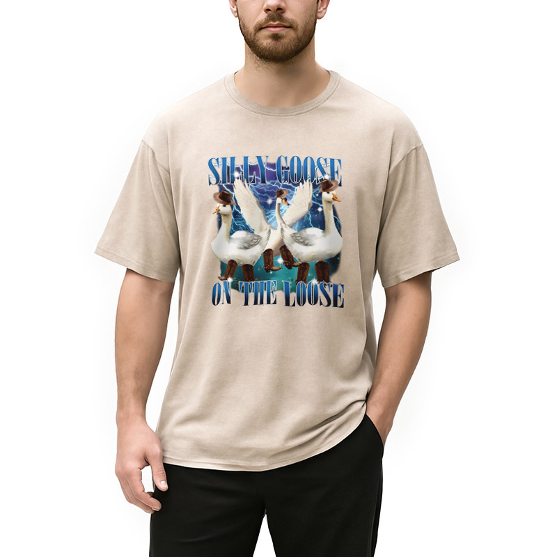 Tokyo-Assassin Cowboy Goose Washed T-Shirt-Tokyo-Assassin