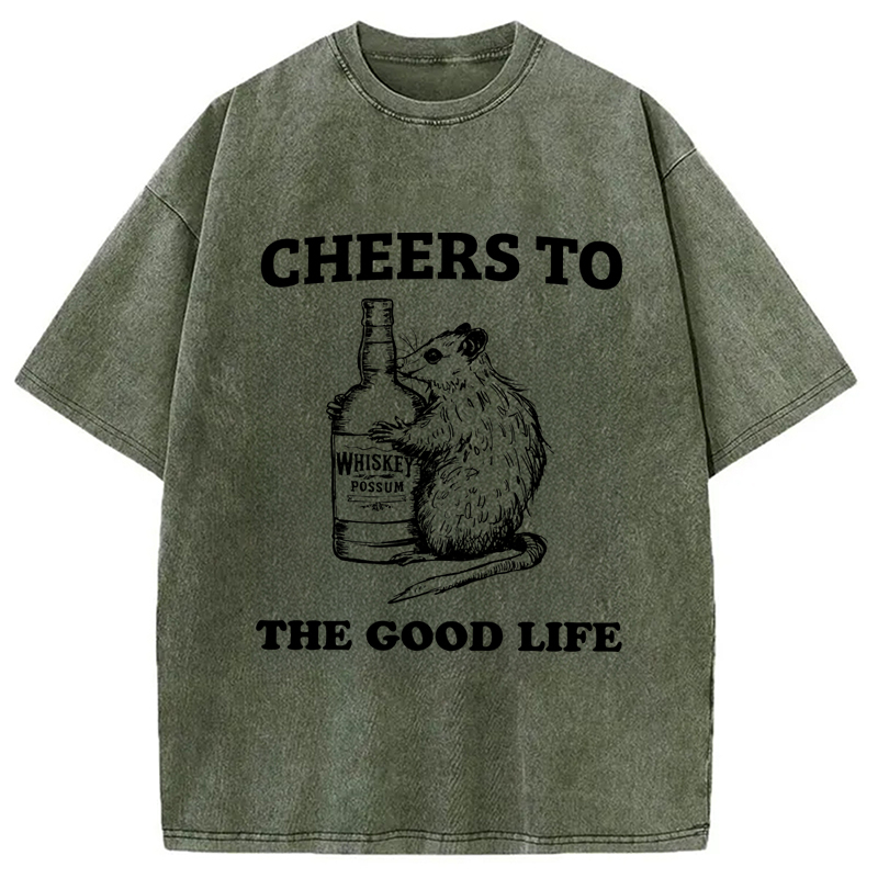 Tokyo-Assassin Cheese To The Good Life Washed T-Shirt-Tokyo Assassin