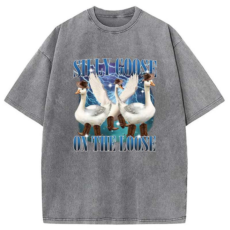 Tokyo-Assassin Cowboy Goose Washed T-Shirt-Tokyo-Assassin