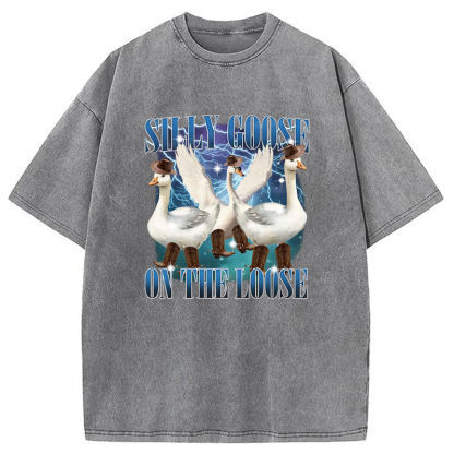 Tokyo-Assassin Cowboy Goose Washed T-Shirt-Tokyo-Assassin