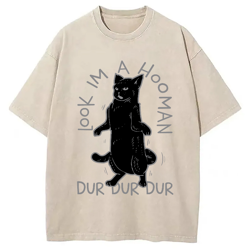 Tokyo-Assassin Dancing Cat Washed T-Shirt-Tokyo-Assassin