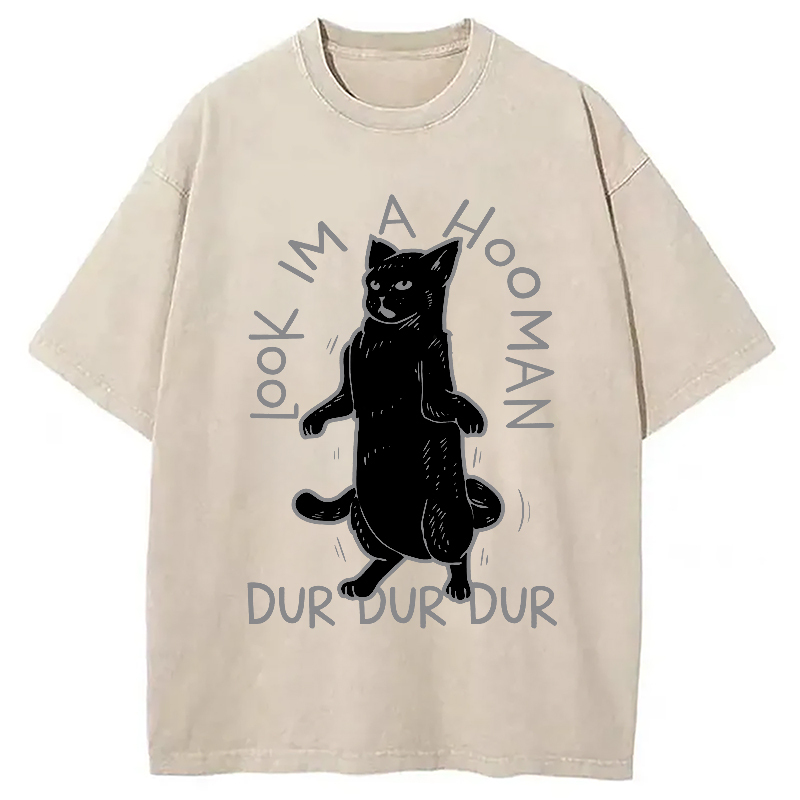 Tokyo-Assassin Dancing Cat Washed T-Shirt-Tokyo-Assassin