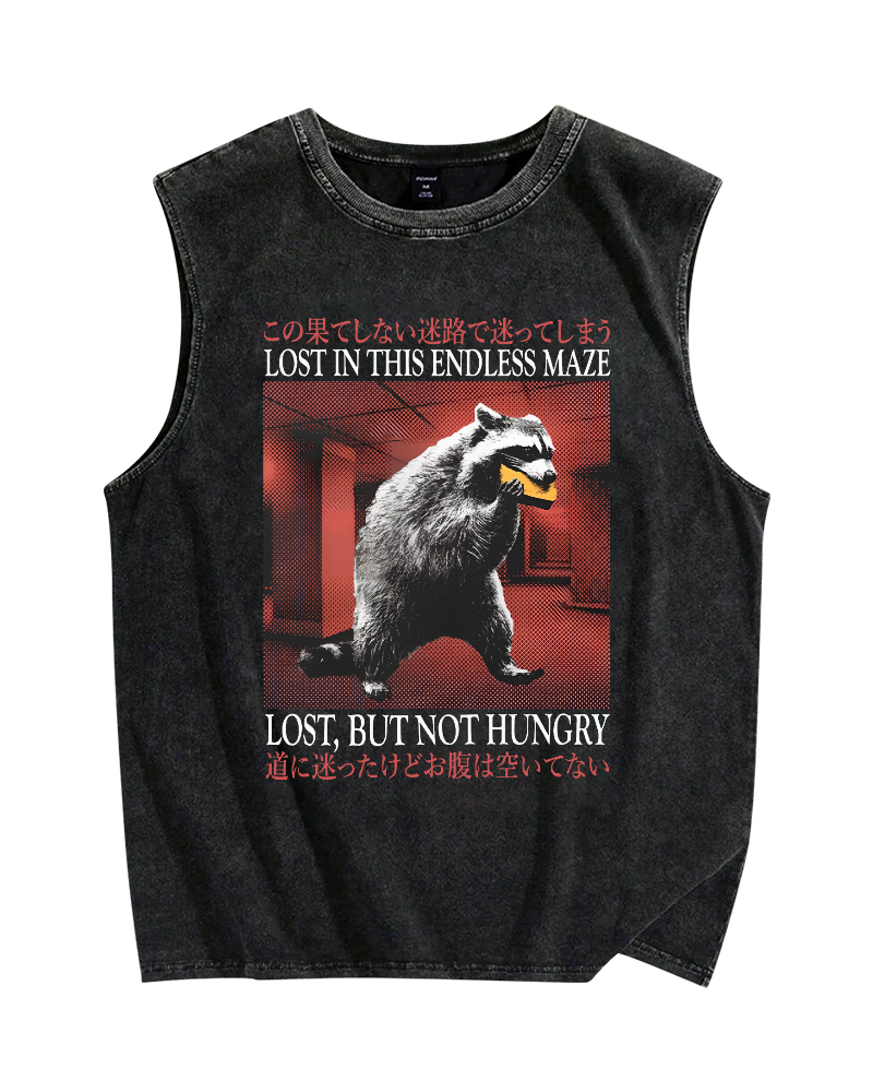 Panda Who Loves To Eat Bread Vintage Distressed Washed Tank-Zazasy