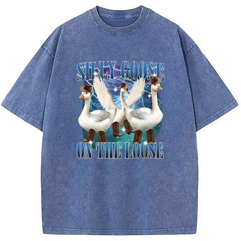 Tokyo-Assassin Cowboy Goose Washed T-Shirt-Tokyo-Assassin
