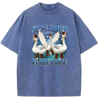 Tokyo-Assassin Cowboy Goose Washed T-Shirt-Tokyo-Assassin