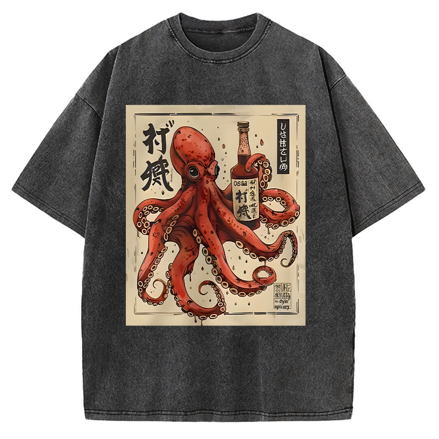 Osaka Saké Octopus Vintage Washed T-shirt