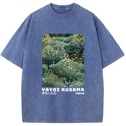 Tokyo-Assassin Yayoi Kusama Abstract Japanese Washed T-Shirt-Tokyo Assassin