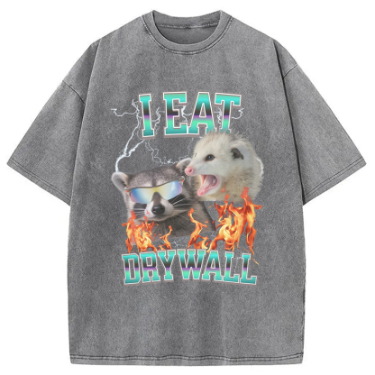 Tokyo-Assassin I Eat Drywall Washed T-Shirt-Tokyo-Assassin