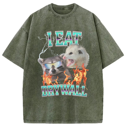 Tokyo-Assassin I Eat Drywall Washed T-Shirt-Tokyo-Assassin