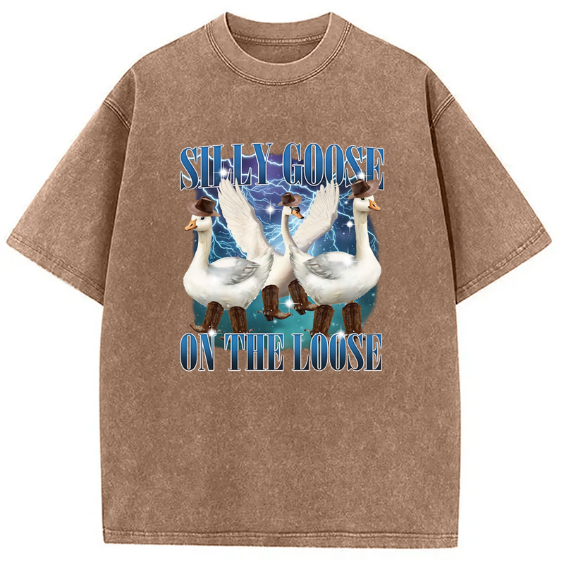 Tokyo-Assassin Cowboy Goose Washed T-Shirt-Tokyo-Assassin
