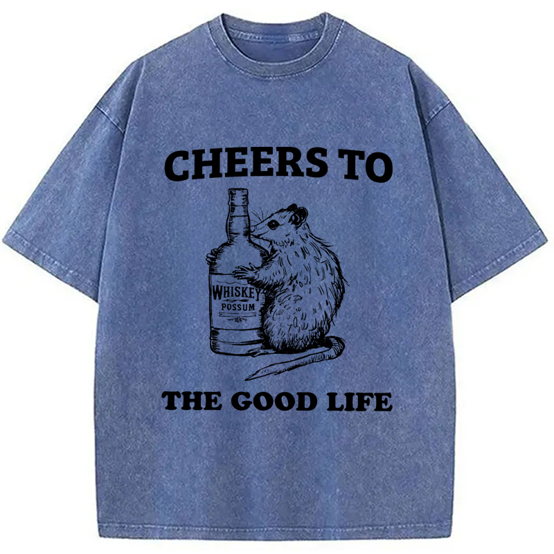 Tokyo-Assassin Cheese To The Good Life Washed T-Shirt-Tokyo Assassin