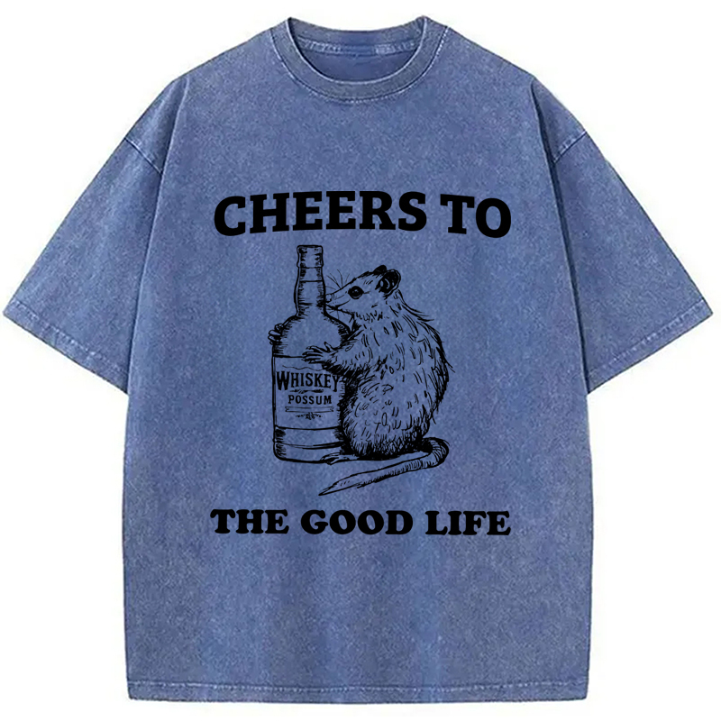 Tokyo-Assassin Cheese To The Good Life Washed T-Shirt-Tokyo Assassin