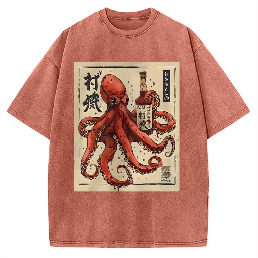 Osaka Saké Octopus Vintage Washed T-shirt