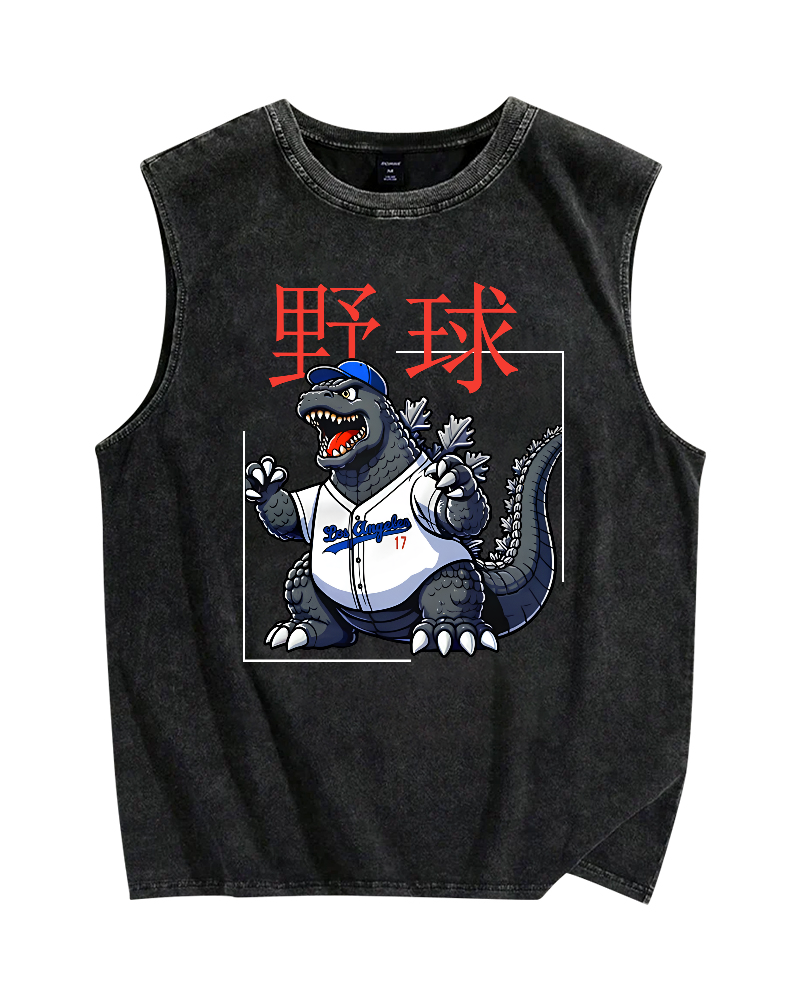 Baseball Is My Favorite Sport Vintage Distressed Washed Tank-Zazasy