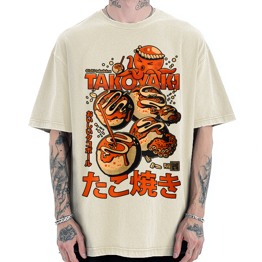 Japanese Takoyaki Vintage Washed T-shirt