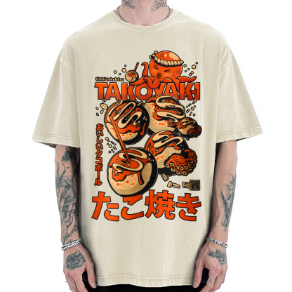 Japanese Takoyaki Vintage Washed T-shirt