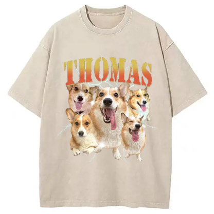 Tokyo-Assassin Funny Dog Meme Washed T-Shirt-Tokyo-Assassin