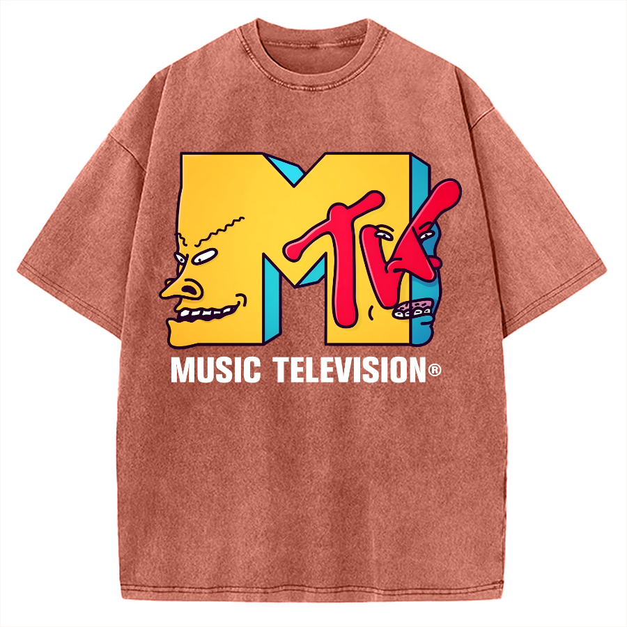 Tokyo-Assassin Music Television Vintage Washed T-shirt