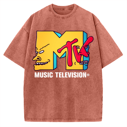 Tokyo-Assassin Music Television Vintage Washed T-shirt