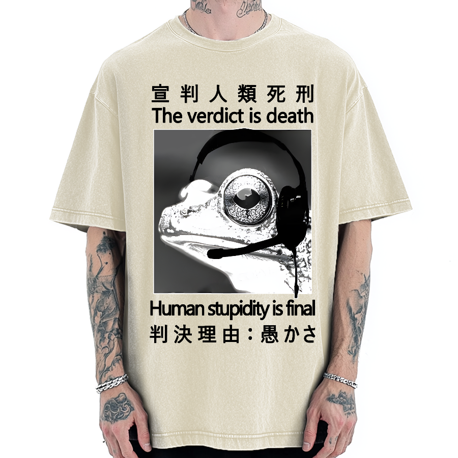 Tokyo-Assassin Frog Judge Vintage Washed T-shirt