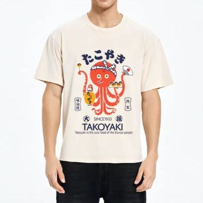 Tokyo-Assassin Delicious Takoyaki Washed T-Shirt-Tokyo Assassin
