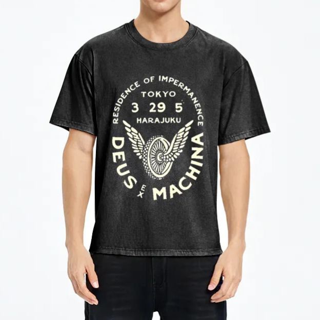 Tokyo-Assassin Deus Ex Machina Tokyo Washed T-Shirt-Tokyo Assassin