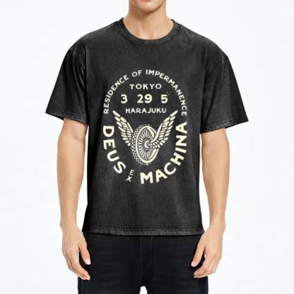 Tokyo-Assassin Deus Ex Machina Tokyo Washed T-Shirt-Tokyo Assassin