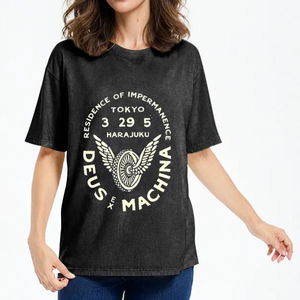 Tokyo-Assassin Deus Ex Machina Tokyo Washed T-Shirt-Tokyo Assassin